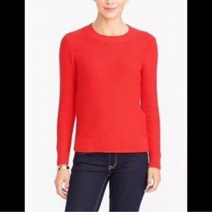 J.CREW Mercantile Classic Crewneck Sweater Red Wool Blends Knit Workwear